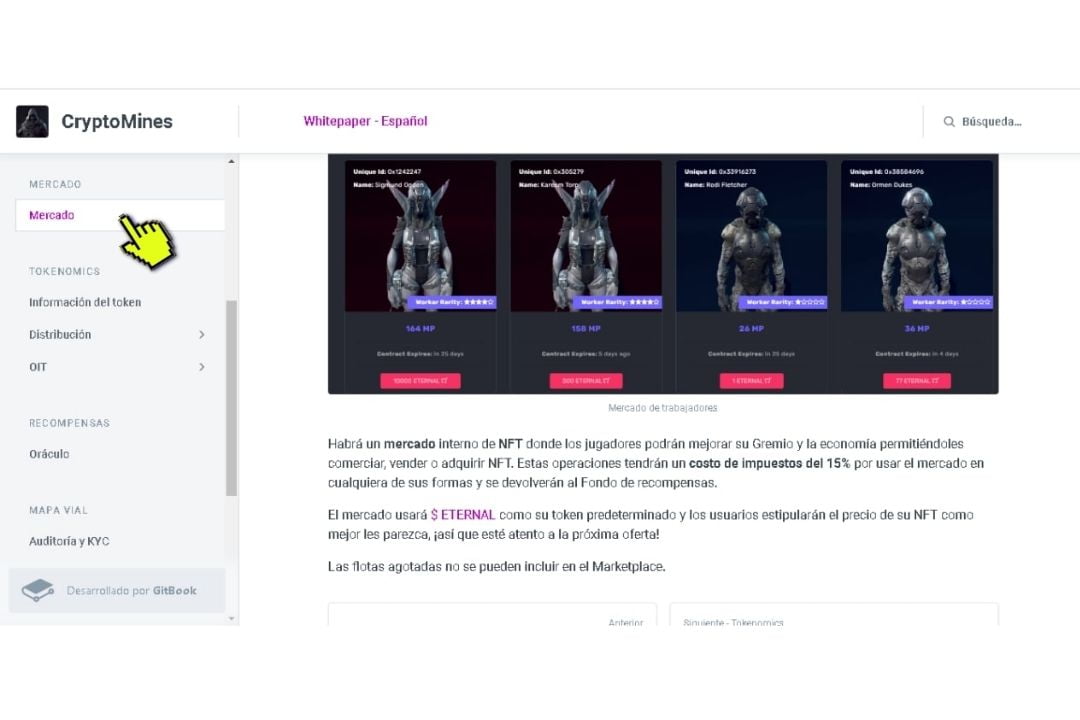 Análisis de Juegos NFT Play to Earn, Marketplace