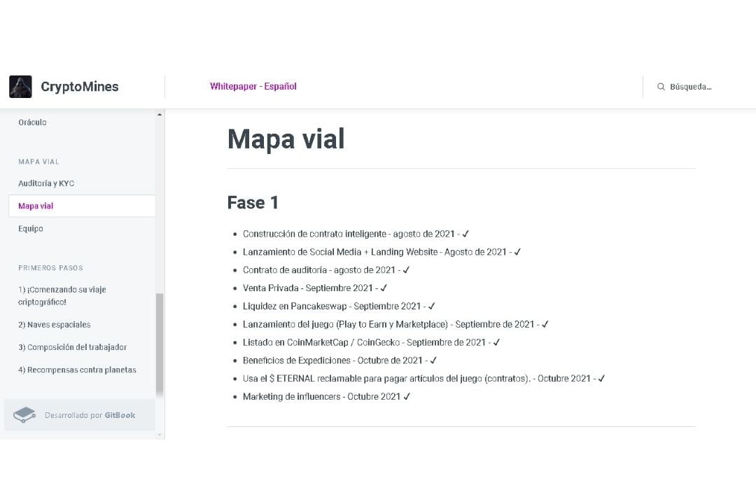 Análisis de Juegos NFT Play to Earn, Roadmap