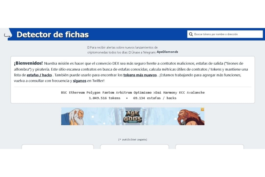 análisis de tokens de juegos nft tokensniffer